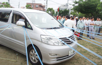 車輌死角ゾーンの体験実習